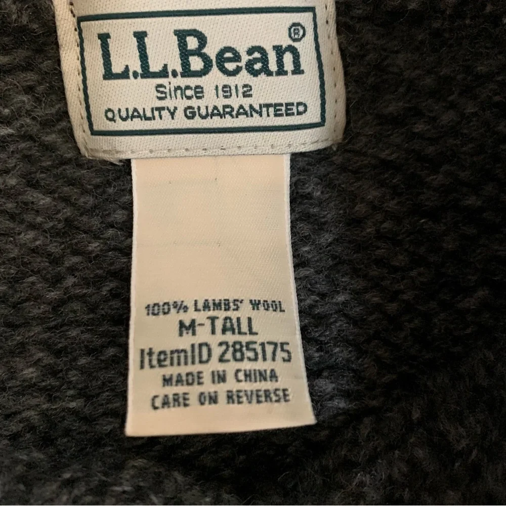 L.L. Bean 100% Lambswool Sweater Size M-Tall